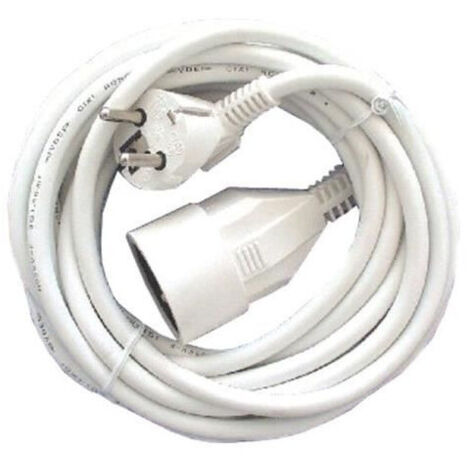Prolongateur HO5VVF 3x1,5mm²- 10m - blanc - Chacon