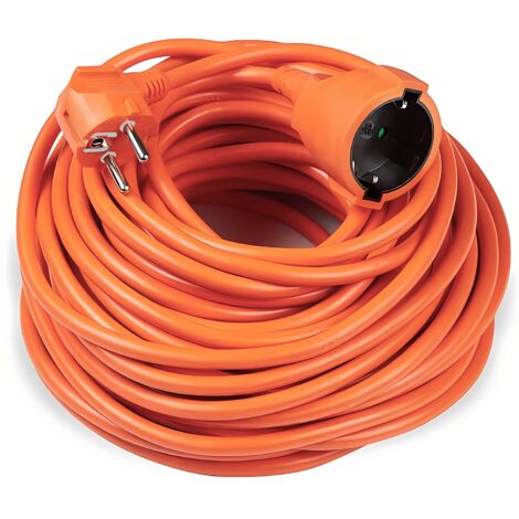 Prolongateur Jardin, SDLOGAL Rallonge Prolongateur Chantier 16A at 2500W, 20 mt, 230V,  avec Prise Schuko pour Usage extérieur Câble étanche IP44