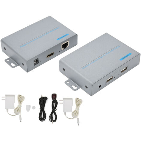 Prolongateur KVM HDMI 2 Ports USB sans Délai Amplificateur Signal Accessoires PC (Prise US)