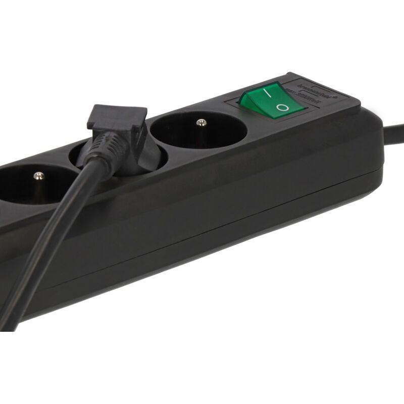 Prolongateur multiprise Eco-Line avec interrupteur 8 prises cordon de 3 mètres noir Brennenstuhl
