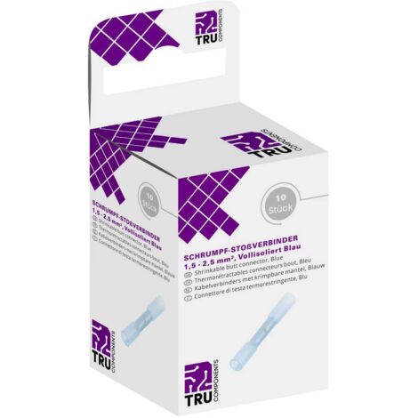 PROLONGATEUR TRU COMPONENTS 8436744 1.50 MM² 2.50 MM² ENTIÈREMENT ISOLÉ BLEU 10 PC(S)