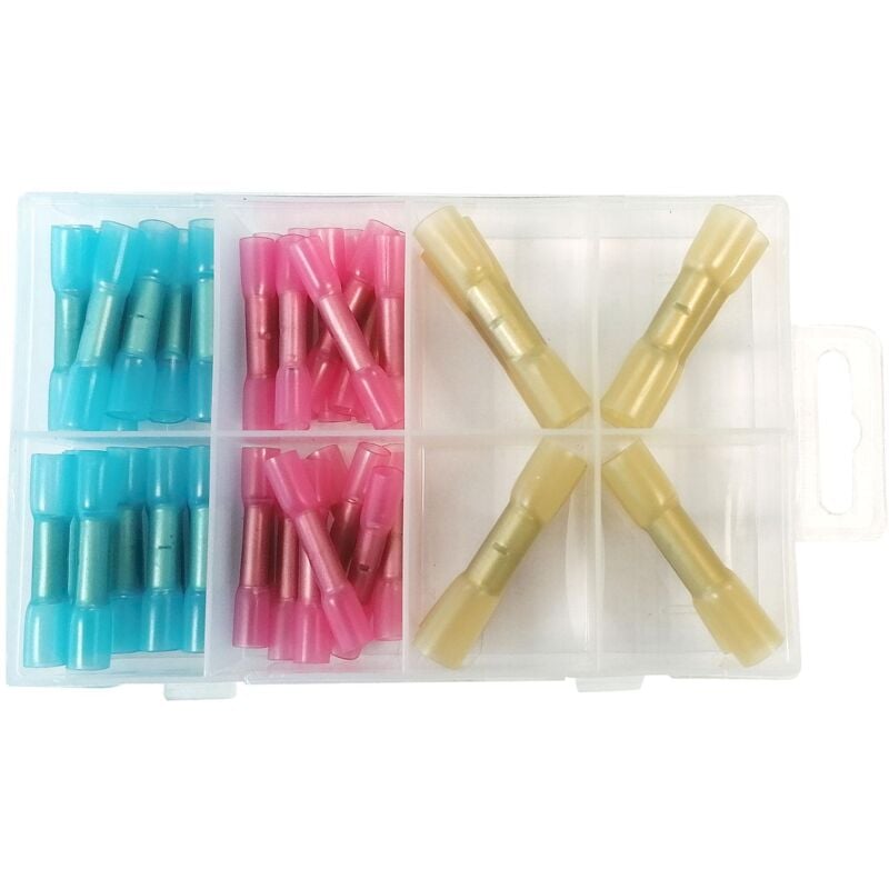 Prolongateurs thermoretractables rouges jaunes bleus - coffret 52 pcs