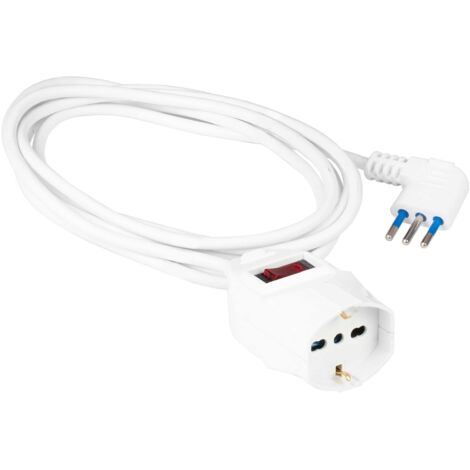 Prolunga 250 V - 3 metri - Presa Grande Pluristandard -