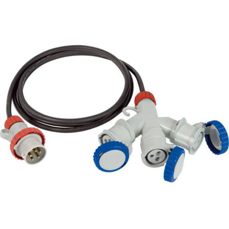 Prolunga 3 Metri Spina 3P+N+T 3 Prese 2P+T 16A Ip67 ( FANTON cod. 73136 )