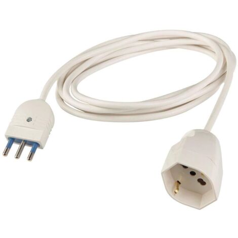 Adattatore Presa Tripla POLY POOL - Salvaspazio, 3 Prese 10A/16A, Distanza Da Muro 20mm, Bianco