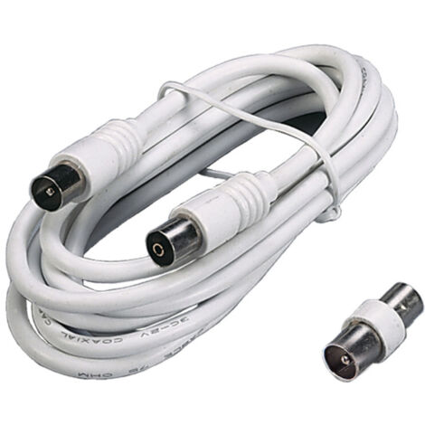 PROLUNGA ANTENNA CAVO TV CON ADATTATORE 5MT. CAVI ACCESSORI TV