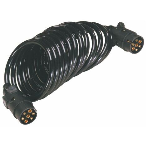 Prolunga cavo spiralato con spine 7 poli da 12V
