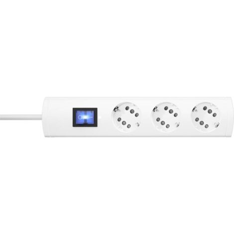 Prolunga con 3 prese bianco con interruttore Duoversal Plus 16A 250V IP20 KOPP