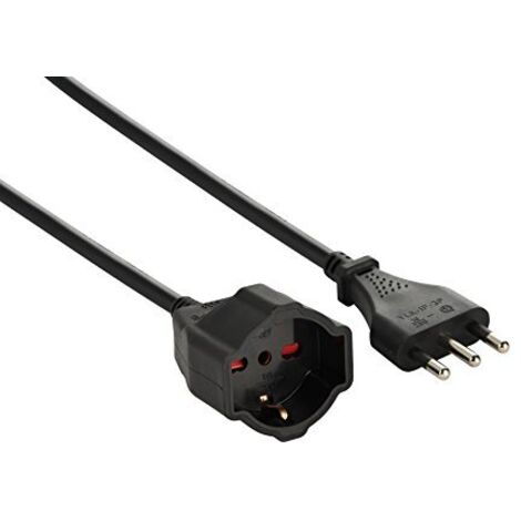 Prolunga con Presa Schuko Electraline 46111 10m Nero - Spina 16 Ampere