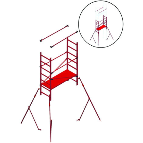 Prolunga con stabilizzatori e piano per trabattello pinna - peso kg.33
