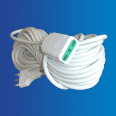 Prolunga Corrente Elettrica Cavo 15 Metri 220v Bipasso Spina Italiana Presa