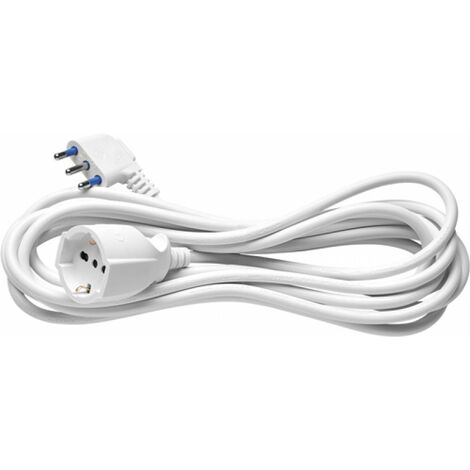 PROLUNGA ELET. 5MT SEZ. 3X1,50+SCHUKO BIANCO MAURER 16A - CF. IN BLISTER