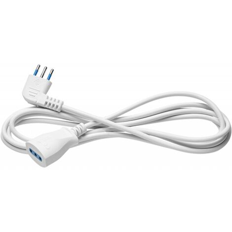 PROLUNGA ELETTRICA 3MT SEZ. 3X0,75  BIANCO MAURER 10A - CF. IN BLISTER