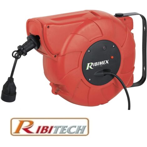 Prolunga elettrica con avvolgicavo automatico 22 + 2m Ribitech