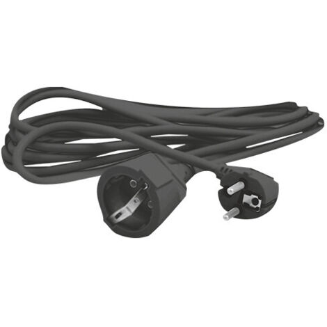 Prolunga elettrica Schuko 4,8mm 3m 16A NERO