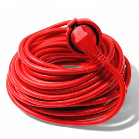 Prolunga elettroutensili da giardino 25 metri con cavo doppio isolamento spina e presa schuko protezione bambini