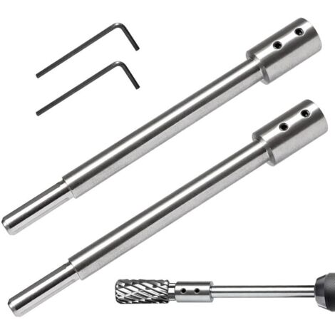 Prolunga extra lunga per punte Forstner in due pezzi (169 mm), gambo in acciaio al carbonio da 10,5 mm (3/8"), ideale per fresatura profonda e foratura di precisione nel legno.