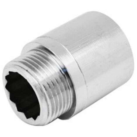 PROLUNGA FILETTATA MF IN OTTONE CROMO IBP 1/2 x 15 -CONF