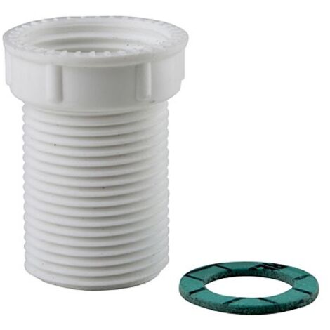 Prolunga filettata per sifone lavatrice 1" per art. M623 - M723 - M624 e M724 in polipropilene bianco M719
