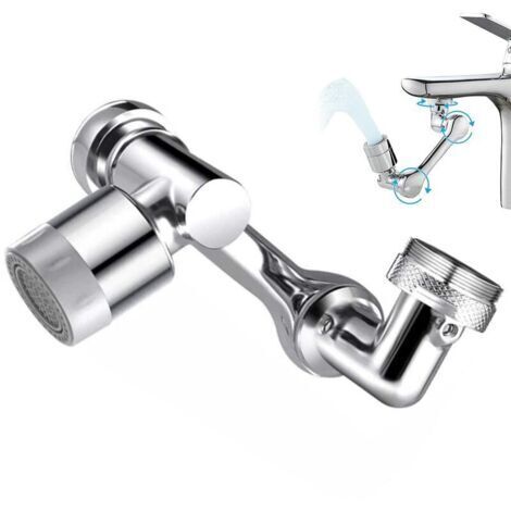 Prolunga girevole per rubinetto, filtro antispruzzo universale per rubinetto, aeratore rotante universale per rubinetto, aeratore di estensione per rubinetto a 1080 gradi, in ABS per cucina e bagno
