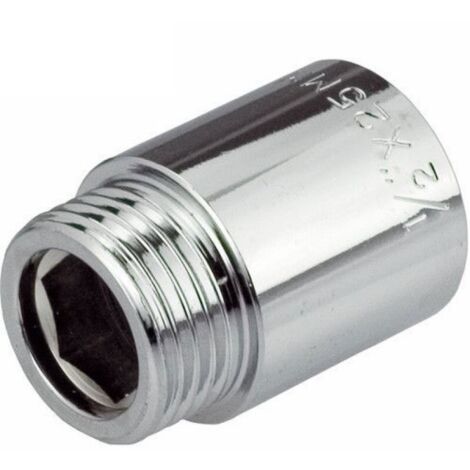 Prolunga in ottone cromato 1/2" 25 mm