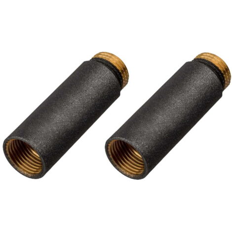 Prolunga in ottone IDMAR da 1/2" (50 mm) per set di riscaldamento a grafite - 2 pezzi