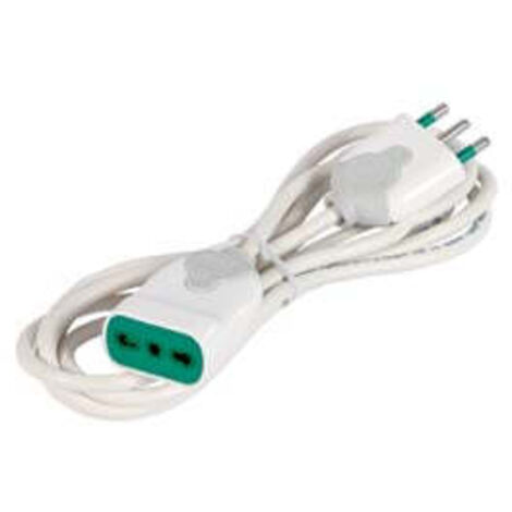 PROLUNGA LINEARE BIPASSO FME • BIANCO 2P+T 16A N°XMMQ 3X01,0 MT 3