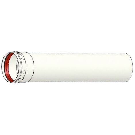 Prolunga MF - ø 100 mm - L. 500 mm con guarnizione a doppio labbro - per scarico fumi, in alluminio 00000051025