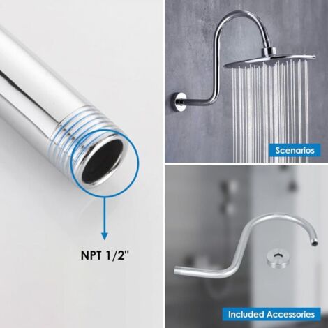 Prolunga per braccio doccia CSPAKV, braccio doccia a tubo a S, soffione doccia a collo d'oca, prolunga per braccio doccia da bagno, semplicità moderna
