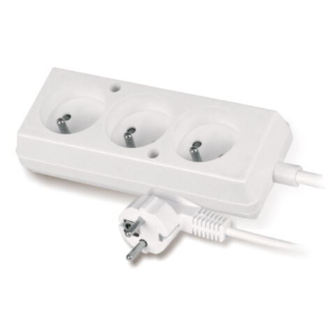 Prolunga per uso domestico con 3 prese, 3 metri, modello Z/U - VT-300-1303