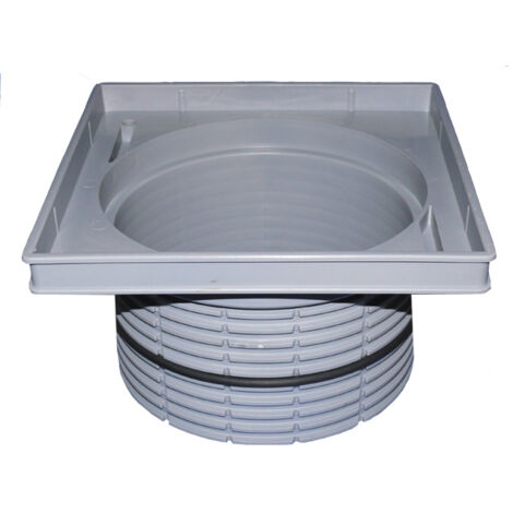 Prolunga/portagriglia plastica d 195mm/240x240mm con O-Ring