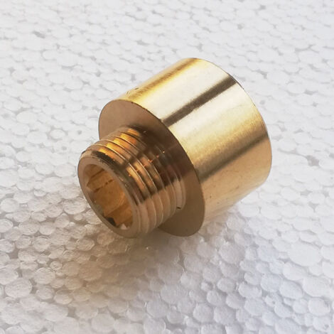 Prolunga ridotta da f 1/2 x m 3/8 in ottone giallo