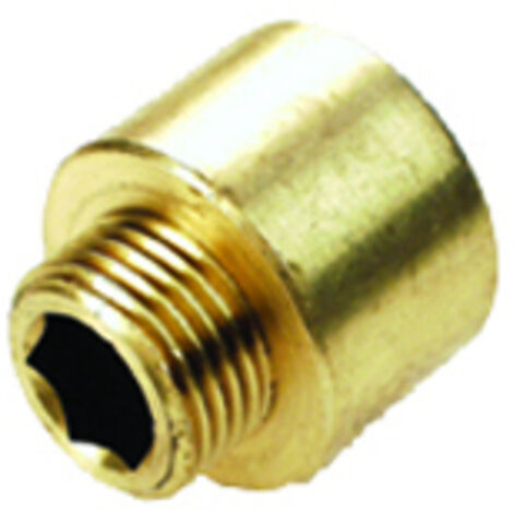 "PROLUNGA RIDOTTA FEMMINA/MASCHIO IN OTTONE GIALLO 1/2"""" x 3/8"