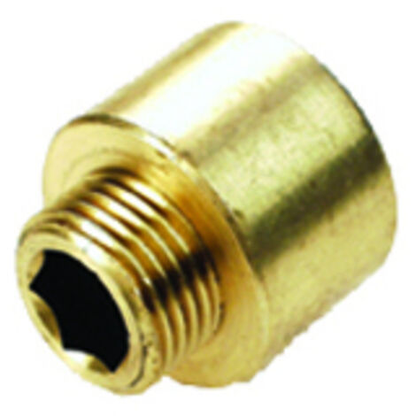 "PROLUNGA RIDOTTA FEMMINA/MASCHIO IN OTTONE GIALLO 3/4"""" x 1/2"