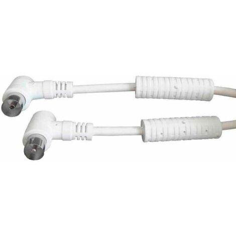 Prolunga TV-video angolata con filtro 9,5mm EDM bianco confezionato da 10m