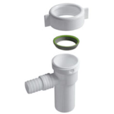 Prolunga universale in polipropilene pp con attacco laterale e ghiera 11/2" ø40 BONOMINI