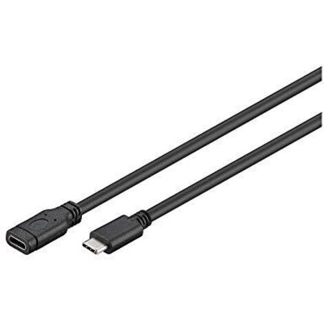 Prolunga USB-C™, USB 3.1 Gen 1, 1 m, nero, Spina USB-C™   Presa USB-C™. Lunghezza del Cavo 1 m