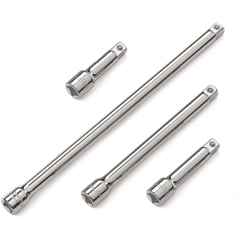 Prolunghe professionali chiavi a bussola/a cricco 3/8 set 4 pz