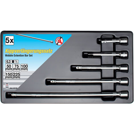 PROLUNGHE TESTA SFERICA ATTACCO 1/4" SET 5pz BGS6110