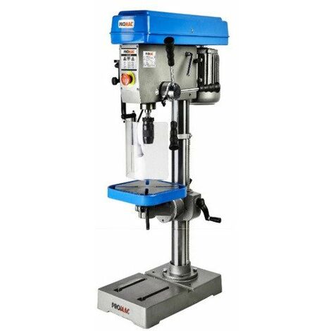 Promac – Perceuse à colonne 230V 0.75 kW – Vitesse 290-2300 Rpm – Ø perçage maxi 16 mm – 12 vitesses – Cône morse CM2 – 370ELB