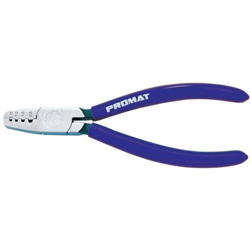 Aderendhülsenzange Gesamtlänge 180 mm 0,25 - 16,0 (AWG 23 - 5) mm² poliert Kunststoffüberzug