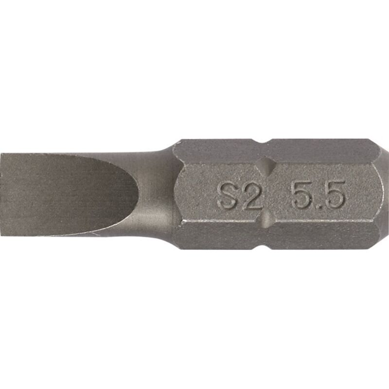 Bit für Schlitzschrauben 6,5 mm Länge 25 mm 1/4 Zoll C6,3 Schneidenstär - Promat