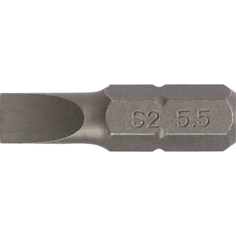 PROMAT  Bit  für Schlitzschrauben 5,5 mm Länge 25 mm 1/4 Zoll C6,3 Schneidenstär