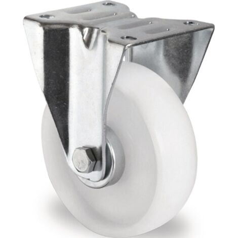 PROMAT  Bockrolle  Rad-Ø 100 mm Tragfähigkeit 150 kg Polyamid Platte L105xB80 mm