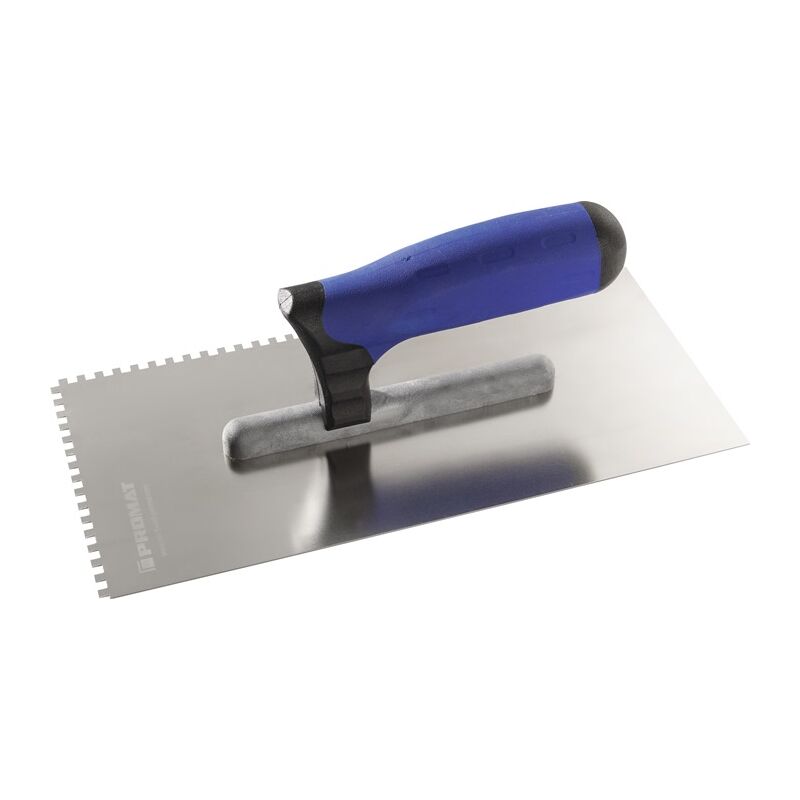 Image of Promat - Glättekelle Länge 280 mm Breite 130 mm Zahnung 6x6 Edelstahl Stärke 0,7