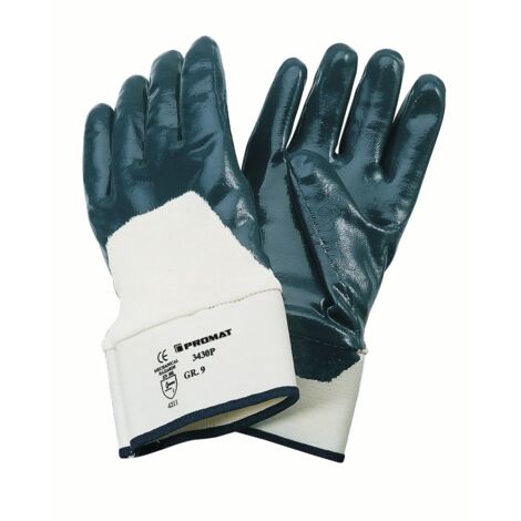 PROMAT  Handschuhe Neckar Größe 9 blau Nitrilteilbeschichtung EN 388 PSA-Kategor