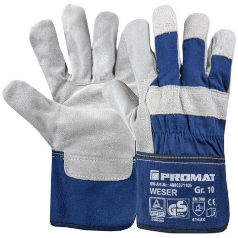 PROMAT  Handschuhe Weser Größe 10 blau  EN 388 PSA-Kategorie II