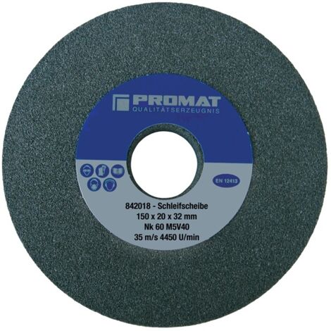 Promat Schleifbockscheibe Ø200xB25x32mm 60 Form A Normalkorund