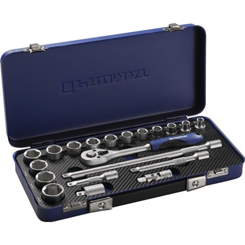 Steckschlüsselsatz 20-teilig 3/8 ″ Schlüsselweiten 8-22 mm Anzahl Zähne 30 6-Kant