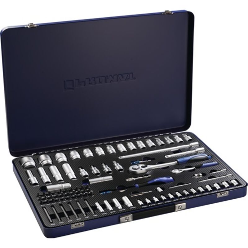 Steckschlüsselsatz 91-teilig 1/4 + 1/2 ' Schlüsselweiten 4-32 mm - Promat